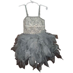Girls Ooh La La Couture Formal Dress 4T Silver White NEW